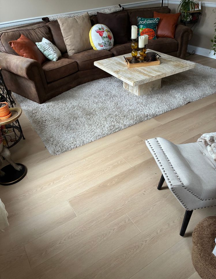 LVP floors in a living room in Bethlehem, PA