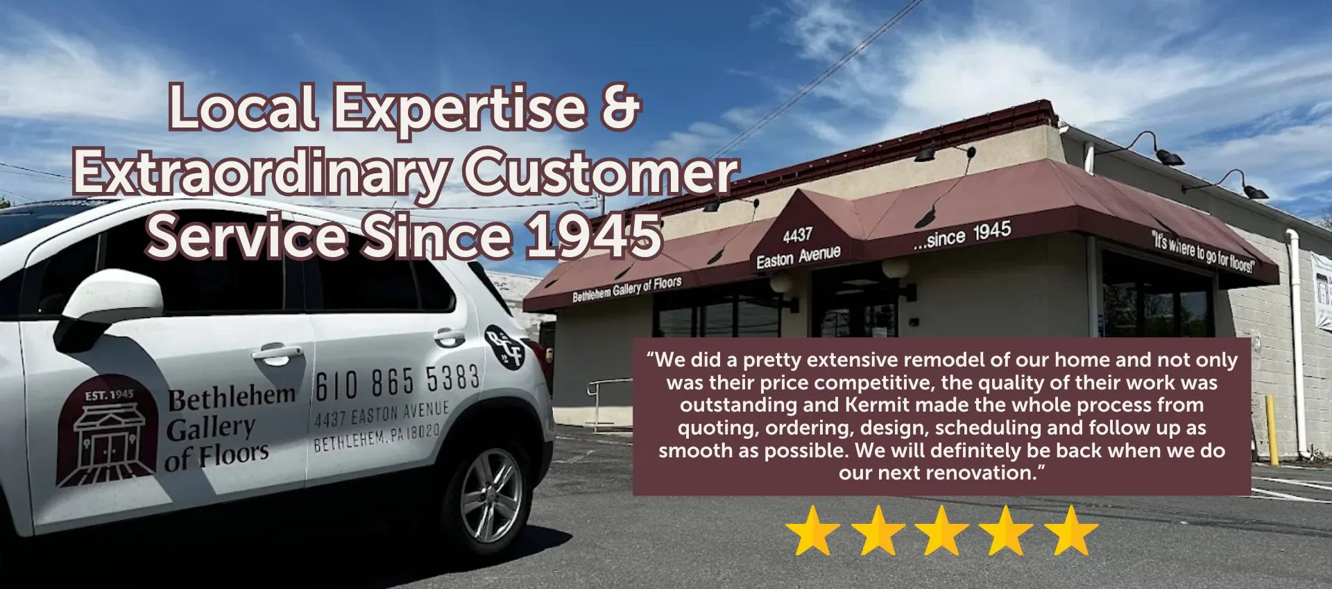 Bethlehem flooring showroom exterior