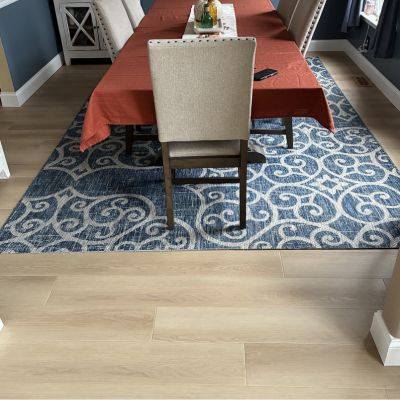LVP flooring installation in a Bethlehem dining room